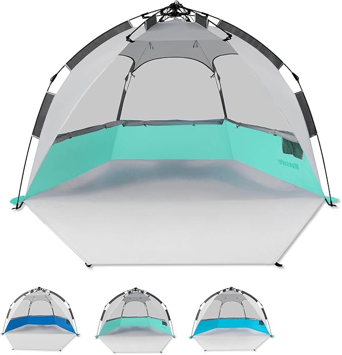 Beach Tent Pop Up Shade Instant Beach Tents Sun Shelter with UPF 50+ UV Protection Lightweight &amp Easy Setup Tent