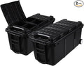 20 gallon Large Storage Bin with Removable Compartment Industrial Container with Wheels 2 Packs