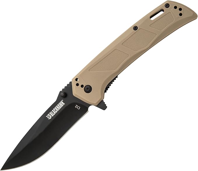 BLACKHAWK-Bear Bunker Buster TAN ZYTEL Handle DLC Blade D2 Steel W/Flipper