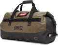 Waterproof Duffel Bag - Motorcycle Dry Bag 40L Tail Bag with Large Storage Space Waterproof Duffle Bags with Outer Mesh Zipper Pocket for Camping Kayaking Fishing &amp Traveling-Mudbrown