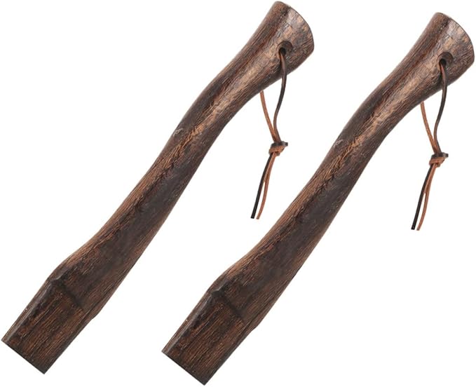 2pcs Mini Axe Replacement Wooden Handle Ergonomic Wood Grip for Camping Gardening and Firewood Cutting Short Axe Handle Natural Hardwood Design