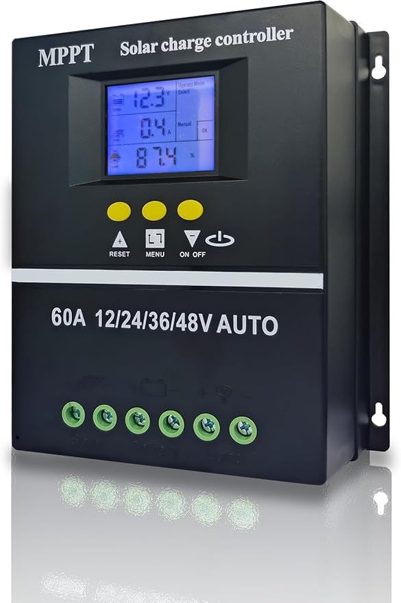 100A MPPT Solar Controller 12V 24V 36V 48V Auto USB Charging Ports Backlit LCD Display Battery  Solar Charged Controller for PV System Solar Panel Regulator