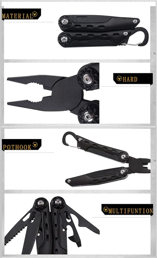 Multi-Purpose Pocket Knife Pliers Kit Durable Stainless Steel Multi-Plier Multi-Tool for Survival Camping Hunting