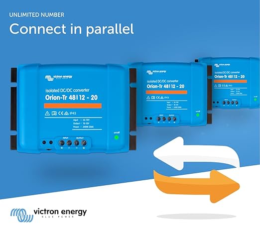 Victron Energy Orion-Tr DC to DC Converter - 48/12-Volt 20 amp 240-Watt - IP43 Protected - for Dual Battery Systems - Isolated
