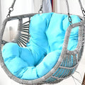 Suspension Egg Chair Cushion Replacement Indoor/Outdoor Swing Egg Chair Hammock Basket Cushion Replacement Used for Porch Balcony Garden Terrace Deck Swimming Pool(E)