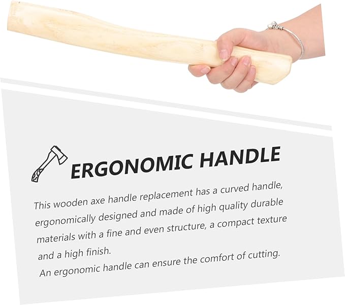 Shovel Handle Replacement Camping Hatchet 6 Pcs Ax Handle Mini Wooden Camping Ax Hoe Replacement Grip Wood Handle Replacement(As Shownx5pcs38x4.4cmx5pcs)