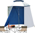 Waterproof Portable Sports Umbrella Tent Semi-Circular Fishing Umbrella Shade with UV Protective Surround Cloth Outdoor Sun Rain Parasol Shelter for Camping Beach Hiking and Fishing Accessories