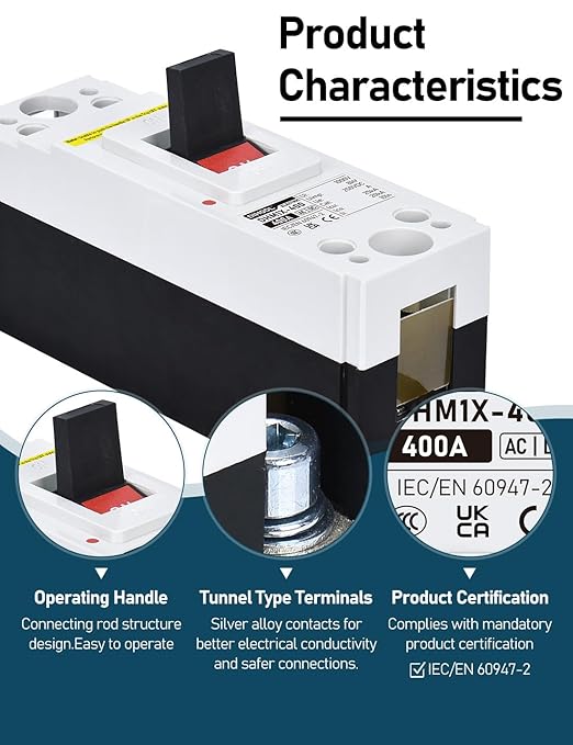 DIHOOL 400 Amp Heavy Duty Battery Disconnect Switch DC Circuit Breaker for Car Audio RV Marine Boat Truck Trolling Motors