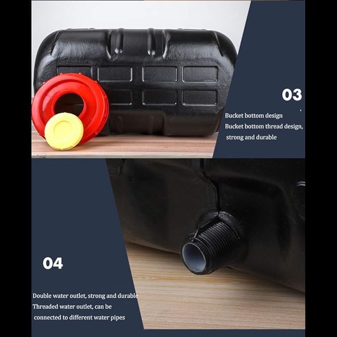 Outdoor Camping Tank Plastic Storage Water Container Summer Home Bath Shower Bucket Emergency Storage Water Tank with Shower Head and Hose Travel Camping Solar Heating Hot Water Bucket