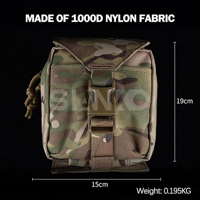 Tactical MOLLE First Aid Kits IFAK Pouch/Carrier Sundry Storage Pack Quick Release Medical Emergency EMT BagFor Outdoor Sport Military Game (Multicam)