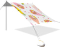 Beach Canopy with Windproof Ropes &amp Sandbags Beach Tent Sun Shade Sun Shelter for Camping Trips Fishing Backyard Fun or Picnics Bouquet