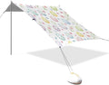 xigua Easter Egg Beach Tent Sun Shelter with Carrying Bag - Silver Coated Oxford Fabric Beach Canopy for Beach Camping Fishing - Includes Windproof Ropes Sandbags &amp Stakes