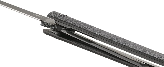 CRKT CEO Everyday Carry EDC Pocket Folding Knife with Liner Lock: AUS 8 Plain Edge Blade Glass-Reinforced Nylon Handle Reversible Pocket Clip 7097K