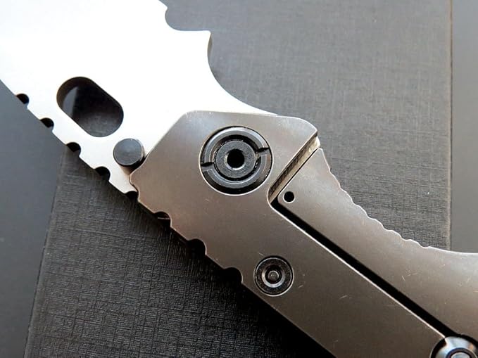 Eafengrow EF225 Pocket Knife Hunting Knives D2 Blade Titanium Handle with Clip EDC Tools Survival (black)