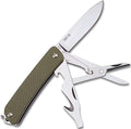 Ruike Keychain Small Pocket KnifeFolding 6 in 1 Multitool12C27 Steel StainlessG10 HandleMini EDC Tactical Camping Army Tac Survival Hunting GearKey Compact ScissorsScrewdriverBottle Opener Tool