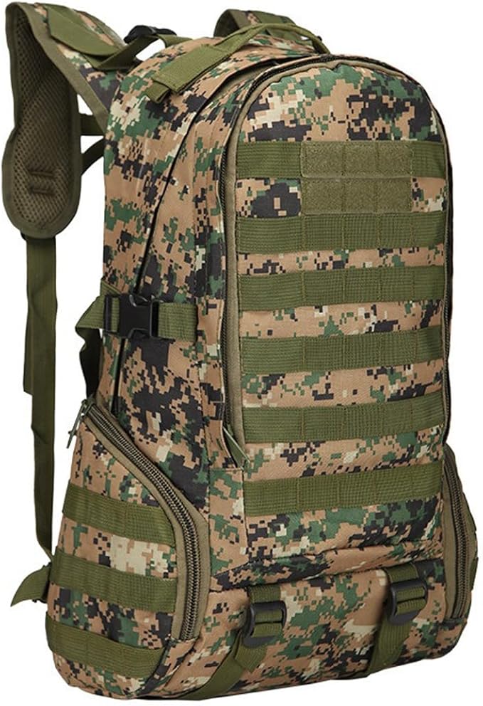 Tactical Backpack for Men Hiking Day Pack Molle Military Rucksack Waterproof 35L EDC Bag (Jungle Digital)