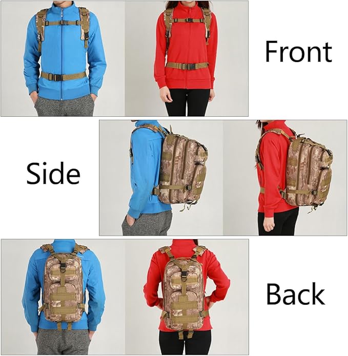 Military Tactical Backpack Rucksacks 3 Day Assault Pack Bag for Hunting Trekking Camping Outdoor (CP Camouflage)
