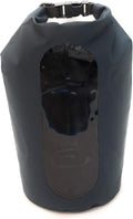 10 Liter Charcoal Fully Waterproof Lightweight Floating Dry Bag with Clear View Panel for Beach Travel &amp Gifts