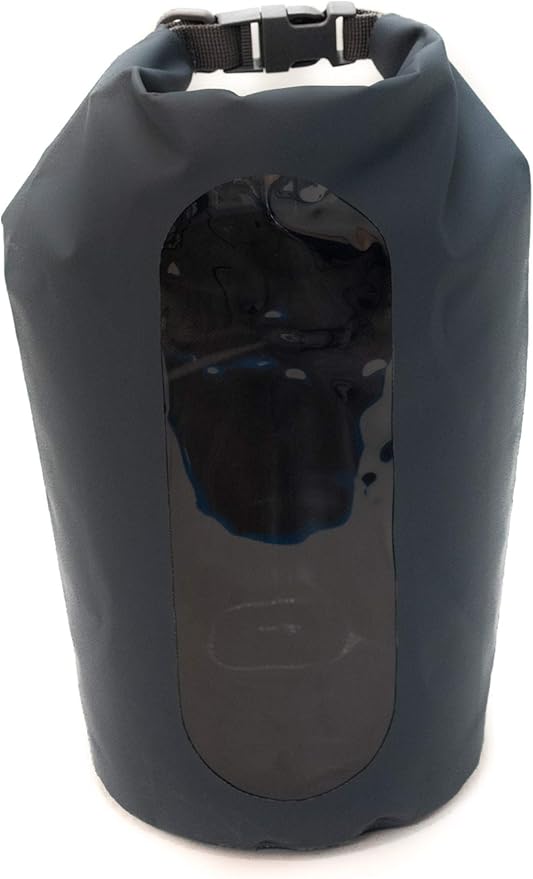 10 Liter Charcoal Fully Waterproof Lightweight Floating Dry Bag with Clear View Panel for Beach Travel &amp Gifts