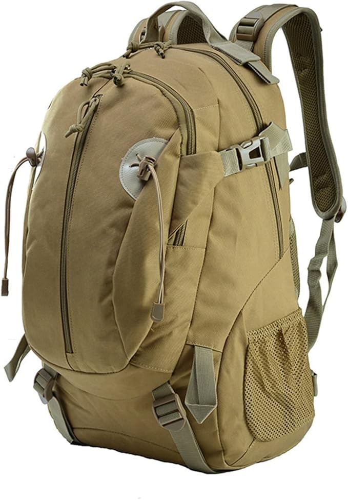 35L Military Tactical Backpack Waterproof Hiking Bag Breathable Rucksack(Camel)