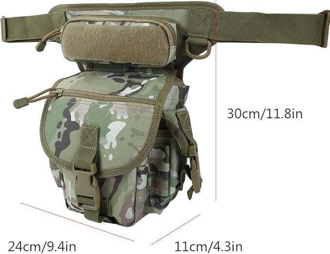 Ox Cloth Drop Leg Bag Tactical Photography Pouch with Quick Access Multifunctional Sports Leg Pack for Outdoor Activities Durable Drop Leg Bag with Adjustable Strap (CP (spot) One Size)