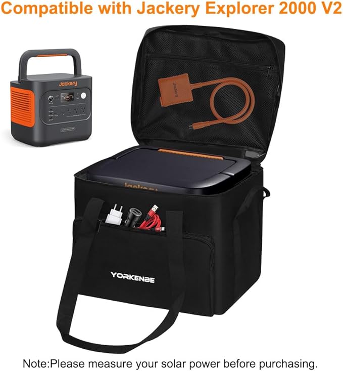 Carrying Case Compatible with Jackery Explorer 2000 V2 Water Resistant Padded Portable Power Station Storage Bag for RV Travel Outdoor Camping