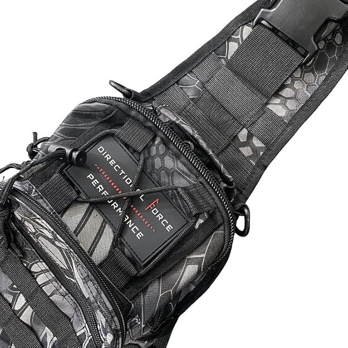 Directional Force | Toma-Hawk Shoulder Bag | Durable Crossbody Bag with Multiple Storage Compartments | Performance Apparel &amp Products (Phoenix Camo)