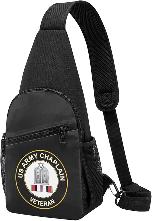 US Army Jewish Chaplain Afghanistan Veteran Chest Pack Leisure Shoulder Crossbody Chest Bag