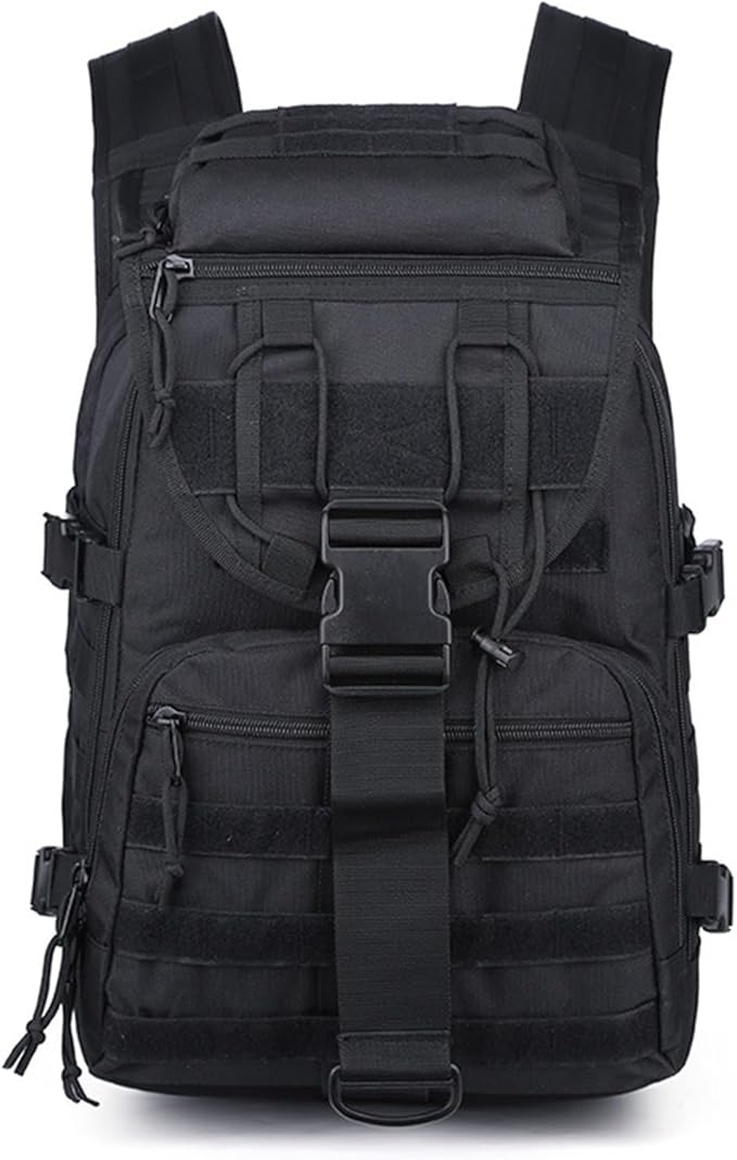 35L Men's Tactical Backpack Survival Hiking Backpack Multifunctional Outdoor Bag Travel Camping Sports Riding Travel Bag(Black)