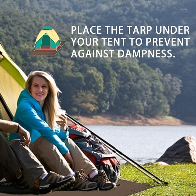 KALINCO Tent Tarp Picnic Mat Camping Tarp Tent Hammock Tarp pu Waterproof Camping tarp Tent Rain Fly Picnic Mat Survival Shelter Sunshade