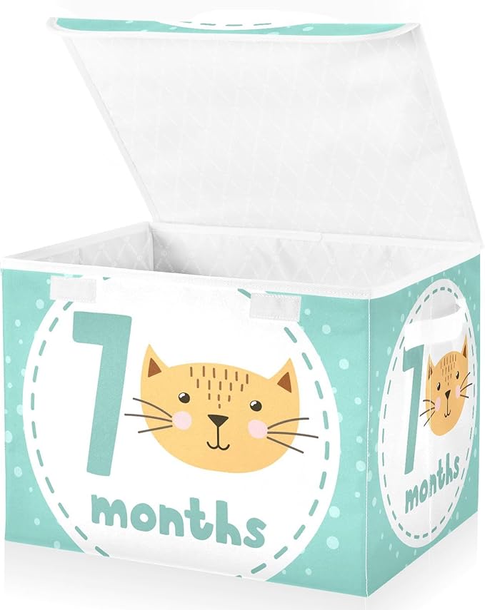 7_months Storage Box with Lid Collapsible Bed Storage Qt Storage Container for Home Studyroom Home Decor