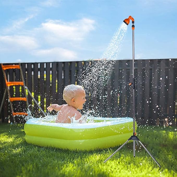 Camplux Outdoor Shower Kit Portable Shower Head Camping Shower with Tripod Stand