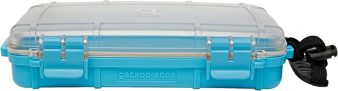geckobrands Waterproof Dry Box with Silicone Liner – Durable Dust-Proof Crush-Proof Storage for Electronics and Gear