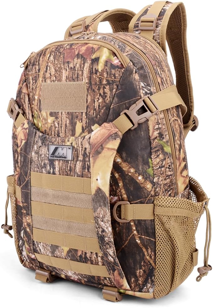 Tactical Military Assault 30L Travel Backpack Army 3-Day Assault Pack for Camping Hunting Trekking Outdoor Survival Range Molle Bag with Multi-Compartment Storage Maple Leaf