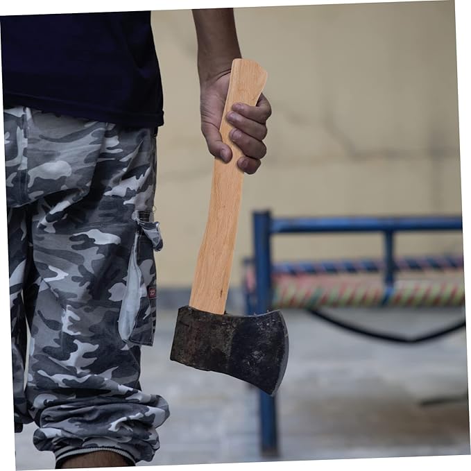 ULTECHNOVO Hatchet Handle Replacement Wood Material 40cm Wooden Axe Handle Universal Fit Easy to Renew