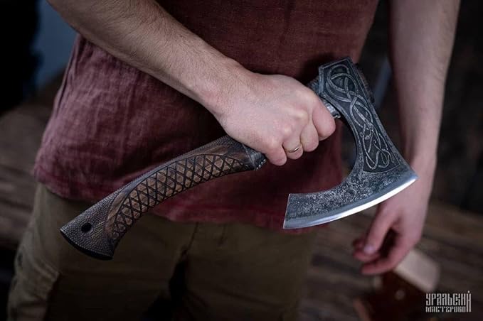 22 Viking Axe Norse Axe || Real Dane Axe Tomahawk Viking Ax Hatchet Beared Camping Axe Viking Gift for Him Prop Tool