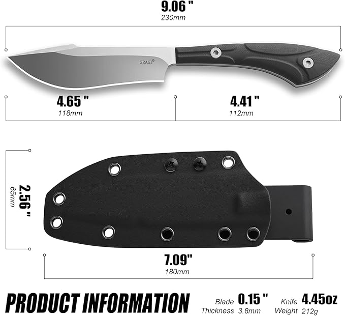 G103 High-hardness Fixed Blade Knife.It Is Suitable For Hunting Outdoor Camping Exploration and Mountain Rescue. As a Practical Tool It Features a D2 Steel Blade and a G10 Handle. It Is a Hunting k
