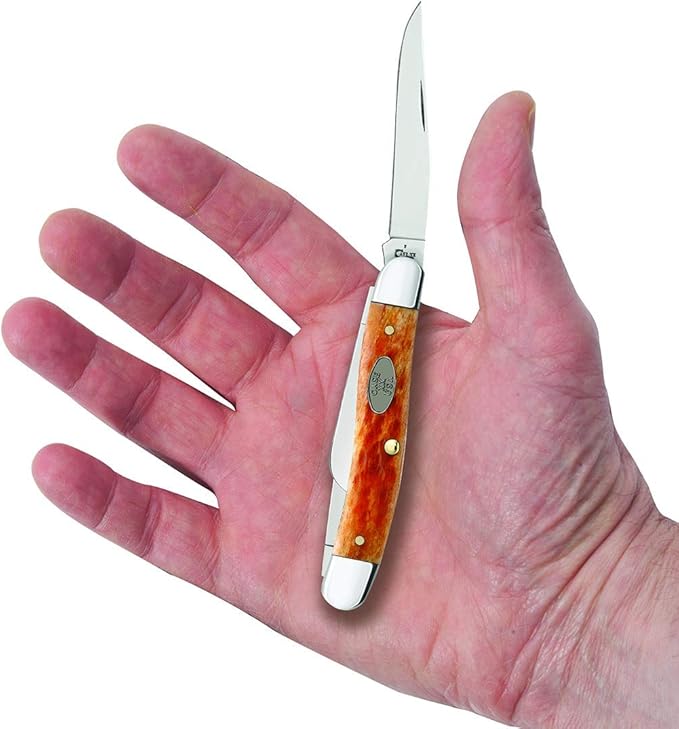 CASE XX WR Pocket Knife Pocket Worn Whiskey Bone Cv Medium Stockman Item #23005 - (6318 Cv) - Length Closed: 3 5/8 Inches