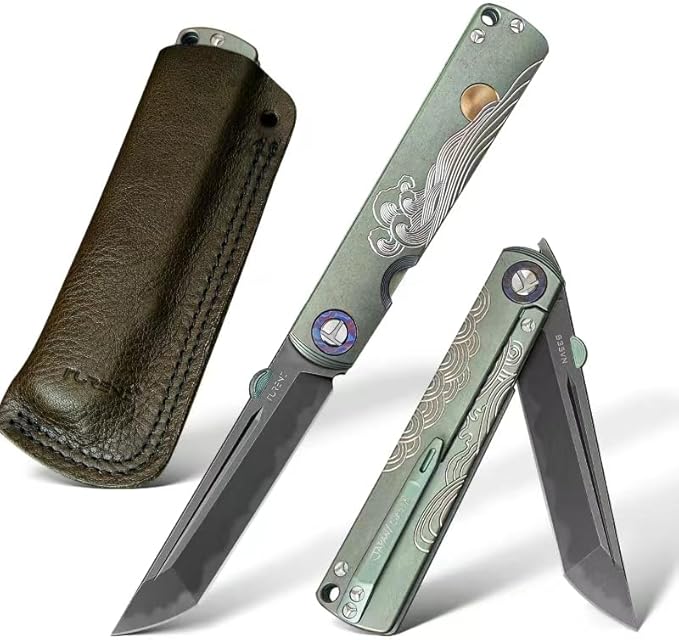 S35VN steel TC4 titanium alloy handle pocket folding knife Japanese style can be preferred as a gift camping home outdoor EDC