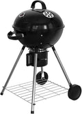 18.5-Inch Portable Charcoal Grill Heavy Duty Kettle BBQ Smoker with Built-in Thermometer &amp Removable Water-Rinsable Ash Catcher for Outdoor Camping Patio Backyard and Tailgating