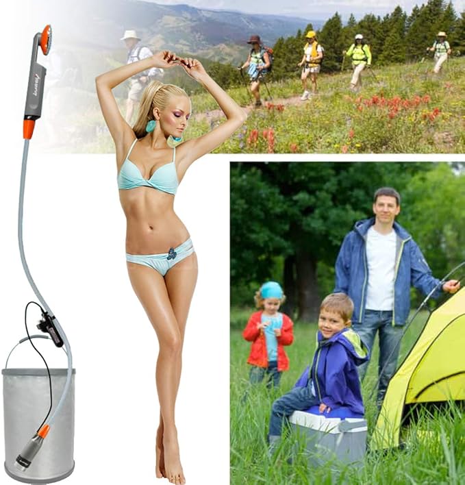 RGA Update Portable Bidet Handheld Camp Pump with Rechargeable IPX8 Waterproof for Outdoor Travel Hiking Traveling Pet Washing