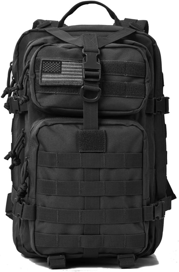 REEBOW GEAR Military Tactical Backpack 3 Day Assault Pack Army Molle Bag Backpacks Rucksack 35L Black