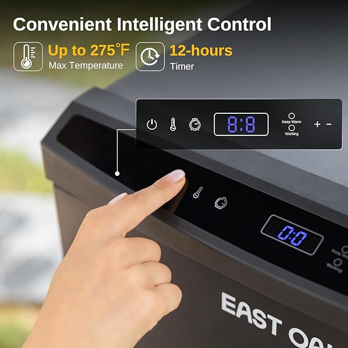 EAST OAK 30 Electric Smoker for Outdoors | Up to 6× Longer Smokes on a Single Load | Side Chip Loader for Uninterrupted Smoking | Bigger Batches with 725 sq in Cooking Area