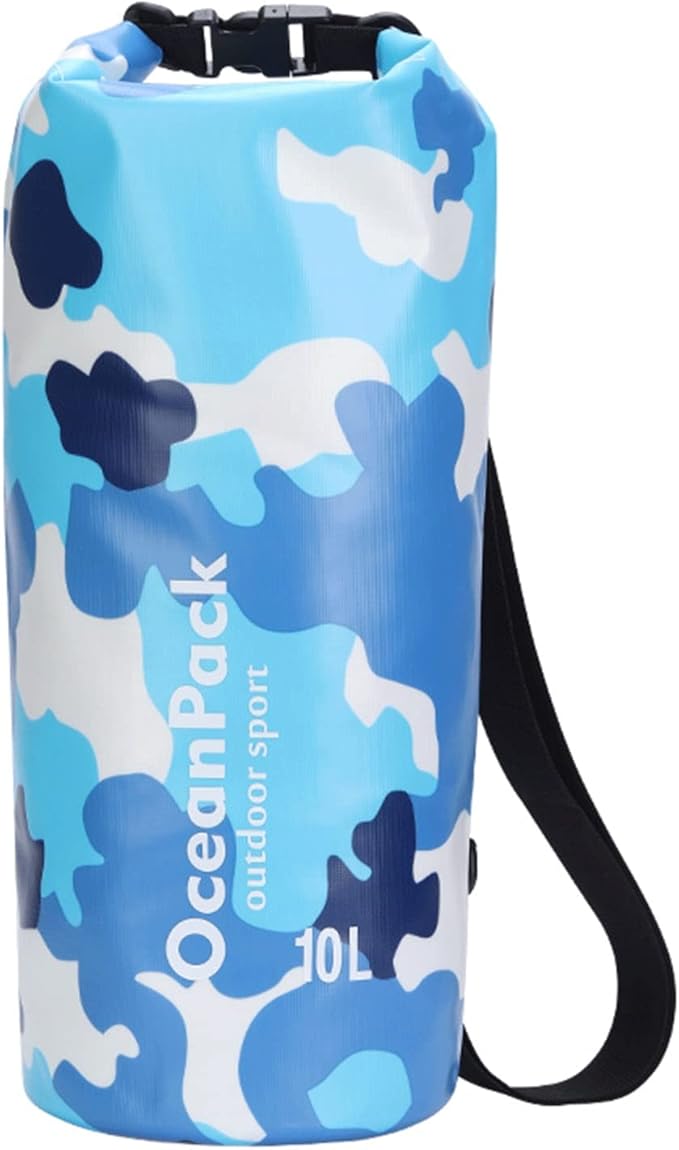 Floating Waterproof Drying Bag (20L) Lightweight Dry Storage Bag with Seal Snap &amp Shoulder Strap Suitable for Traveling Fishing (Color : Blue)