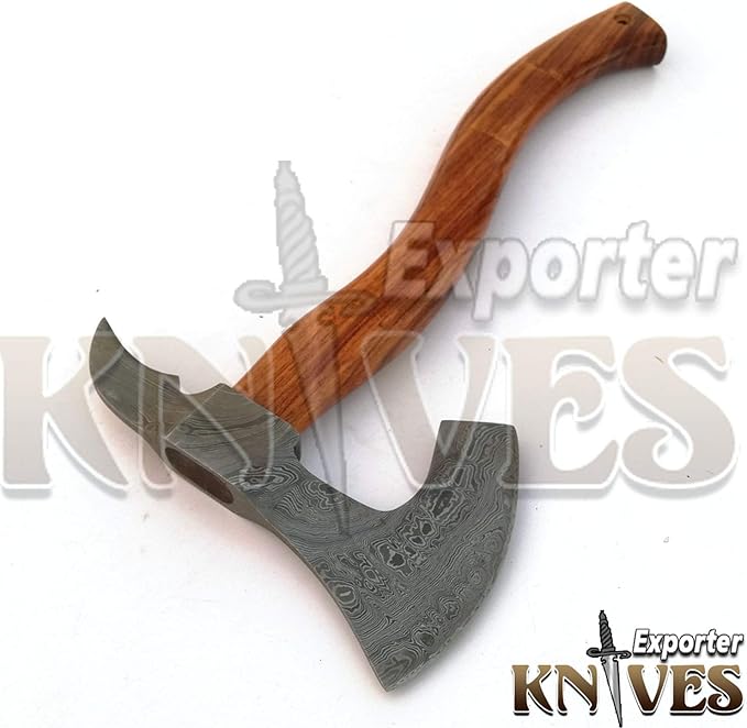 Damascus Steel Axe/Rose Wood Handle 667