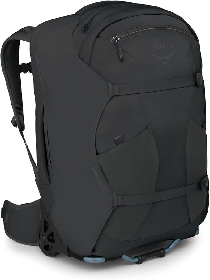 Osprey Farpoint Fairview 36L Wheeled Travel Pack - Carry On Luggage with Wheels - Rolling Backpack Travel Bag Black