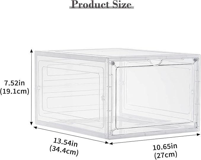 LXLXXL 18 Pack Storage Bins with Lids Plastic Storage Containers with Magnetic Door 19 Qt Stackable Clear Storage Box for Home Office Organizing
