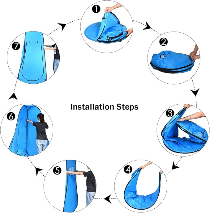 Giantex Pop Up Shower Tent Portable Camping Tent for Dressing Toilet Changing Room Outdoor Privacy Shelter