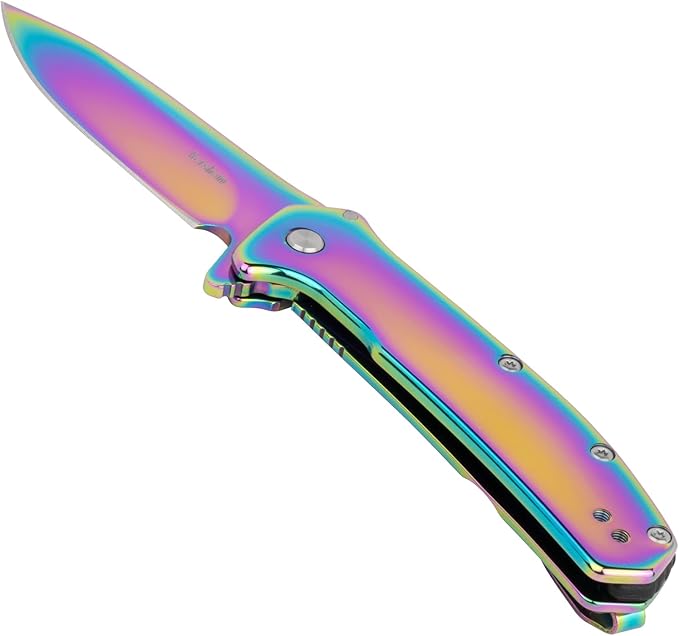 Kershaw Outcome Pocket Knife Silver 2.8 Inch Stainless Steel Drop Point Blade EDC with Assisted Opening Reversible Pocketclip Everyday Carry Pocket Knife for Men and Women