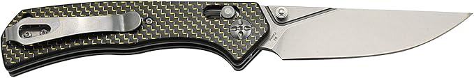 S-TEC Axel Lock EDC Folding Pocket Knife with Carbon Fiber Handle &amp D2 Steel Blade - Series 2 (TS023)